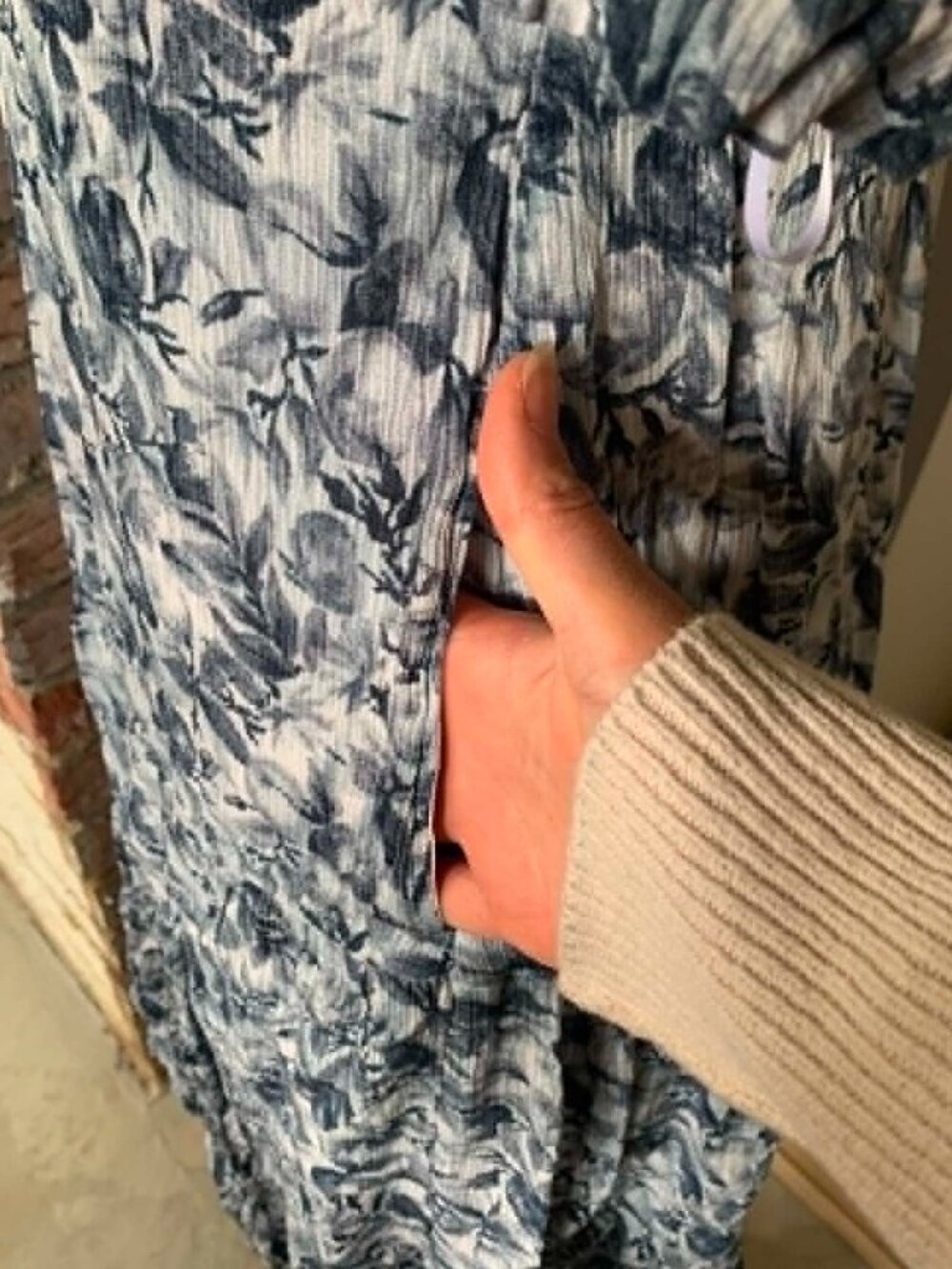 Abercrombie & Fitch Blue Floral Smocked Mini Dress Puff Sleeve XS Cottagecore - Picture 5 of 6